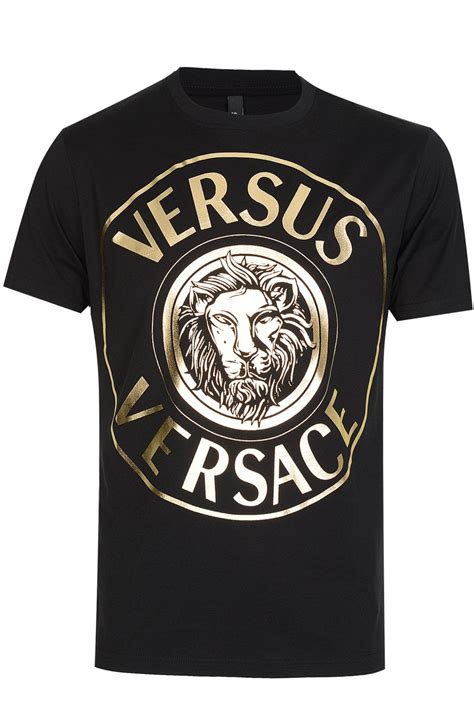 versus versace logo t shirt|black and gold Versace logo.